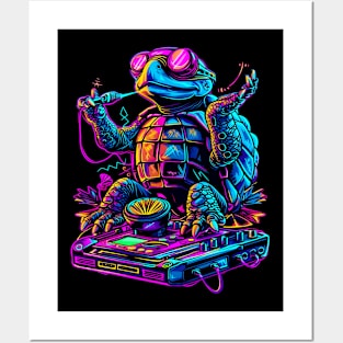 Techno Turtle Maestro Posters and Art